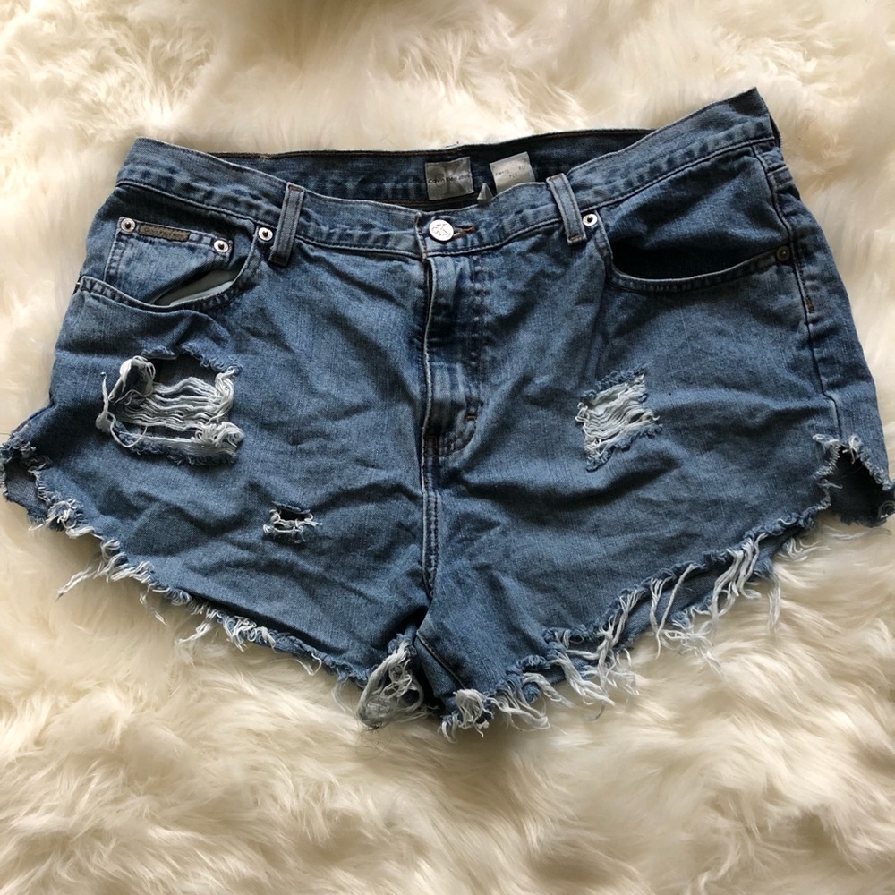 Calvin Klein Distressed Shorts